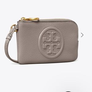 Tory Burch PERRY BOMBÉ TOP-ZIP CARD CASE With Gift Pouch